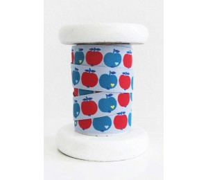 Graziela - Apfel Webband rot blau